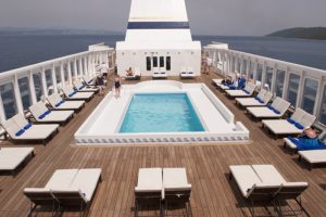 The pool deck